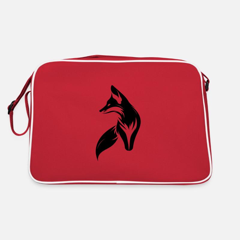Cute Cute Fox Portrait Tattoo Style Retro Bag