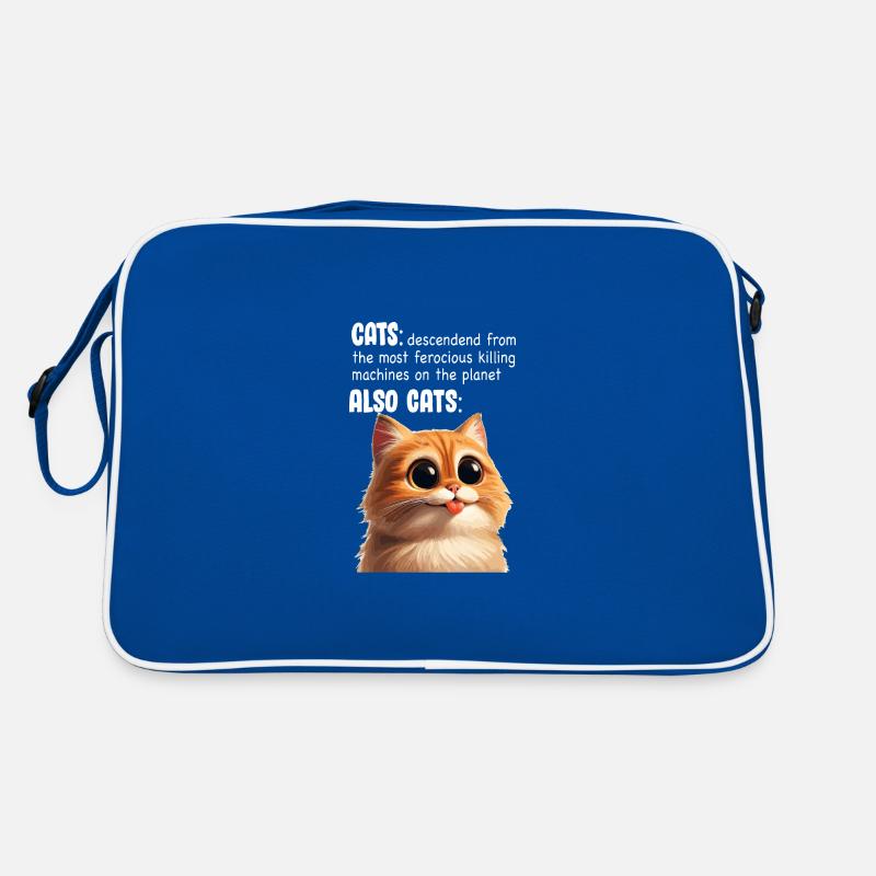 Cute Cat Meme Retro Bag