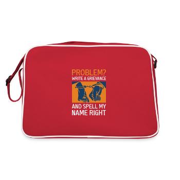 Prison Guard Prison Police Gift - Retro Bag - red/white - Back