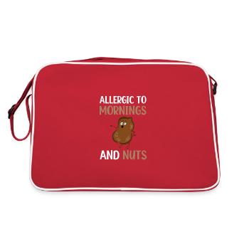 Allergy Nut Allergy Awareness Gift - Retro Bag - red/white - Back