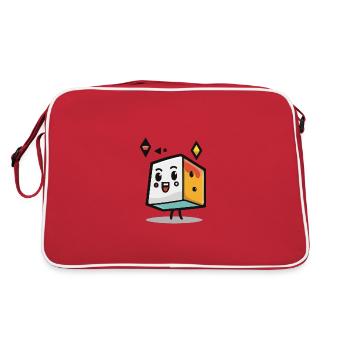 Forme géométrique Minimalisme - Sac Retro - rouge/blanc - Dos