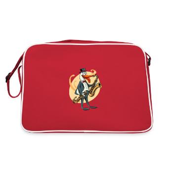 Jazzy Penguin - Retro Bag - red/white - Back