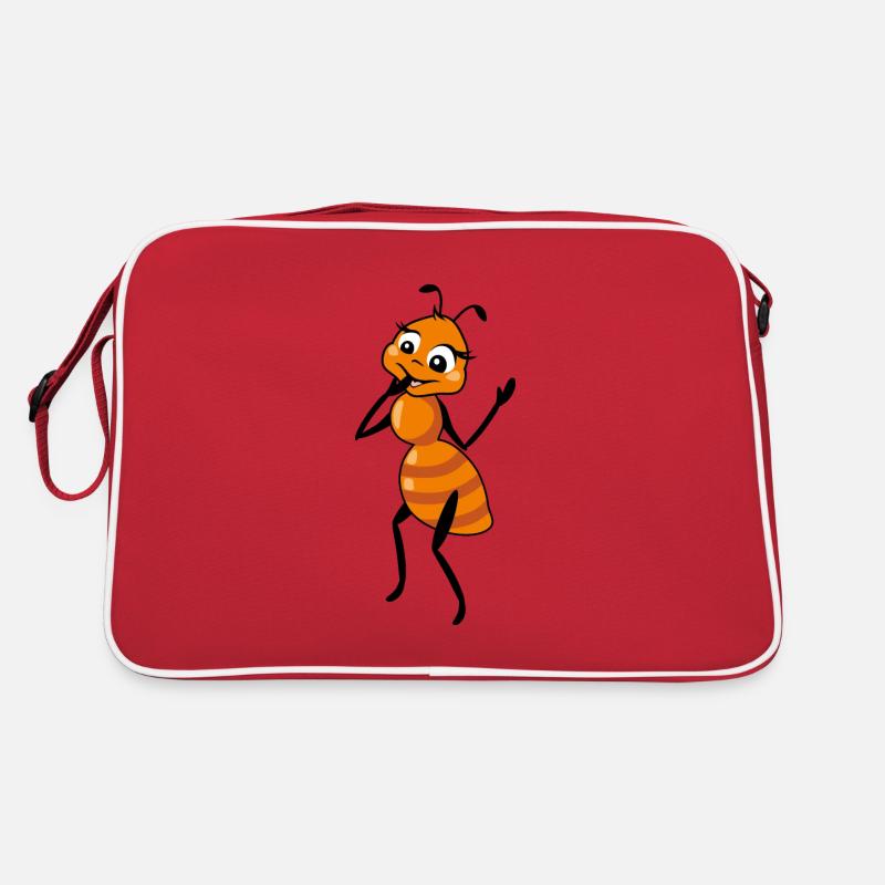 Fourmi timide de dessin animé Sac Retro