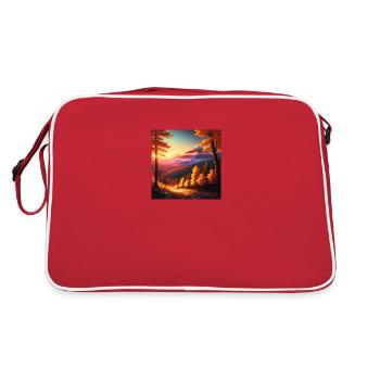 Sunset on the forest - Sac Retro - rouge/blanc - Dos