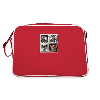 urban street 4 - Retro Tasche - Rot/Weiß - Hinten