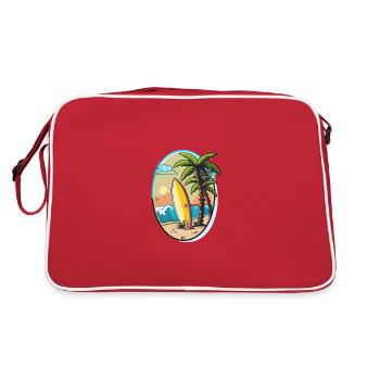 The Wave Rider - Retro Bag - red/white - Back