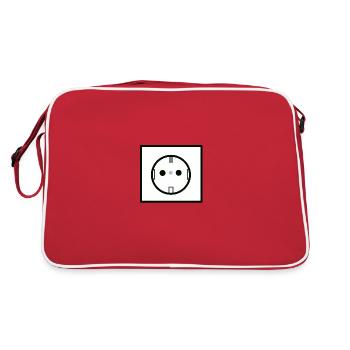 Prise de courant - Sac Retro - rouge/blanc - Dos