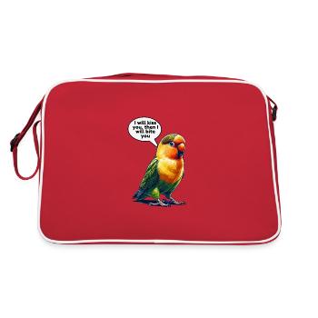 Lovebird Love Birds - Retro Bag - red/white - Back