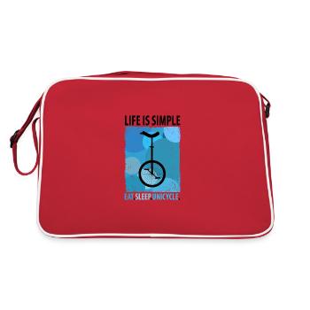 Monocycle Monocycliste Unicycliste - Sac Retro - rouge/blanc - Dos