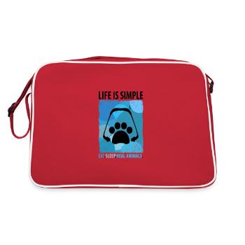 Veterinarian Pet Animal Keeper Veterinary Assistant - Retro Bag - red/white - Back