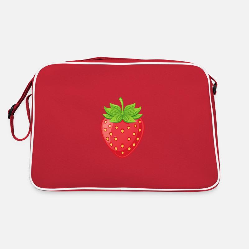Strawberry Strawberry Fruit Fruit Fruit Drawing Retro Bag