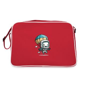 Fallschirmsprung-Bot - Retro Tasche - Rot/Weiß - Hinten