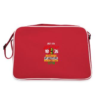 Juneteenth Black History Day Pride Gift - Retro Bag - red/white - Back