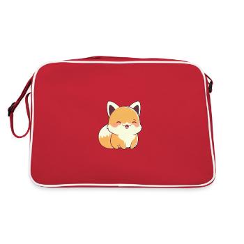 Kiitsune renard mignon adorable animé kawaii manga - Sac Retro - rouge/blanc - Dos