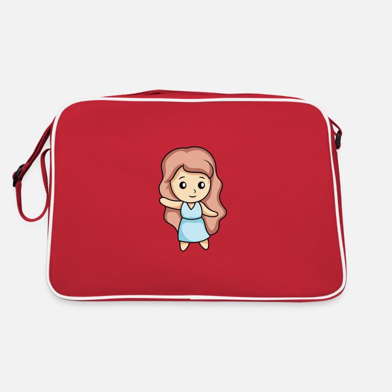 Sternzeichen Jungfrau - Retro Tasche - Rot/Weiß