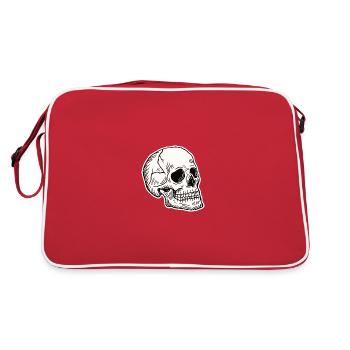 Skull Skeleton Skull Horror Cadeau d’Halloween - Sac Retro - rouge/blanc - Dos