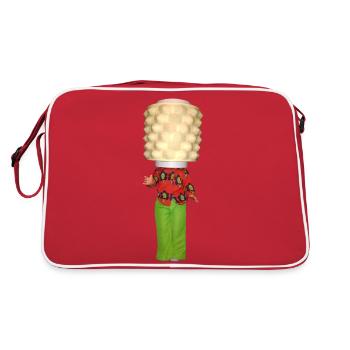 Massage Puppe - Retro Tasche - Rot/Weiß - Hinten