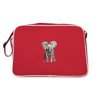 Éléphant bébé - Sac Retro - rouge/blanc - Dos