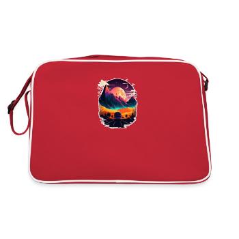 Cybermontagnes - Sac Retro - rouge/blanc - Dos
