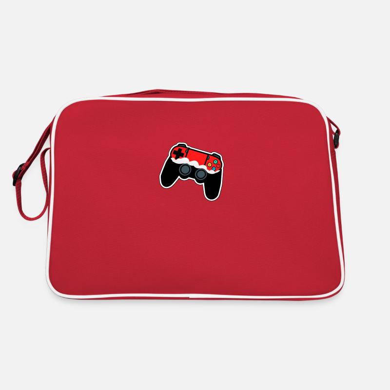Red & Black Christmas Game Controller Retro Bag