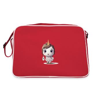 Believing Unicorn Marathon Keychain - Retro Bag - red/white - Back
