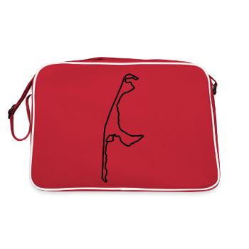 Île de Sylt - Contour (noir) - Sac Retro - rouge/blanc - Dos