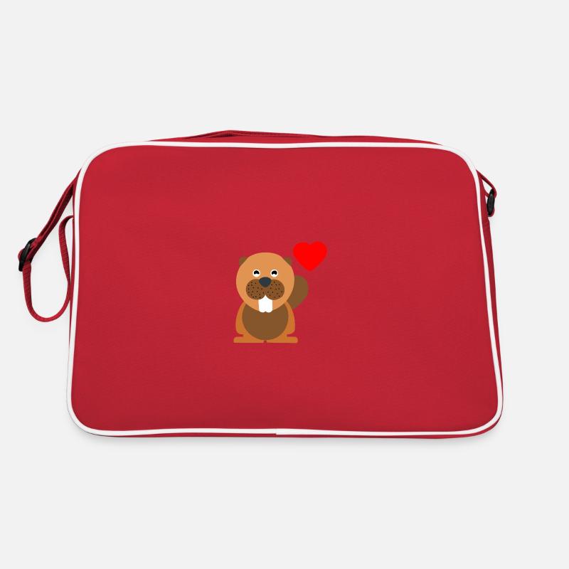 Castor coeur rongeur Sac Retro