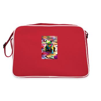 Prism Hop - Origami Frog - Retro Bag - red/white - Back