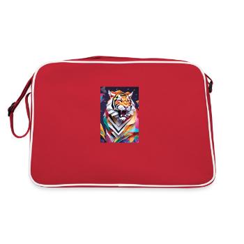 King of the Jungle - Roaring Tiger - Retro Bag - red/white - Back