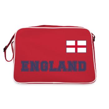 Look maillot ANGLETERRE avec drapeau drapeau sur la poitrine - Sac Retro - rouge/blanc - Dos