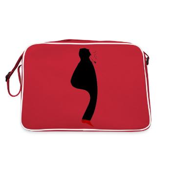 Drehbuchautor - Retro Tasche - Rot/Weiß - Hinten