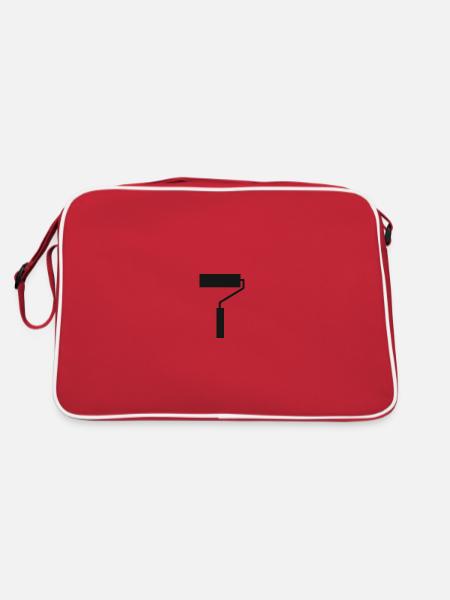 Brush Painting Brushes Painting Painter Painters Varnishers - Retro Bag - red/white - Back