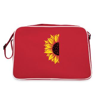 Demi-tournesol noir et jaune - Sac Retro - rouge/blanc - Dos