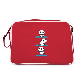 Panda Yoga Design for a Yogi - Retro Bag - red/white - Back