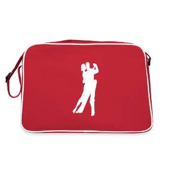 Salsa Tango Valse Foxtrot Danse Sport Idée Cadeau - Sac Retro - rouge/blanc - Dos