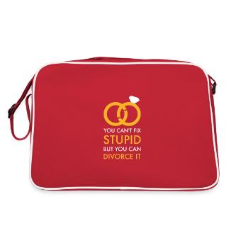 Divorce Separation Divorce Marriage Gift - Retro Bag - red/white - Back