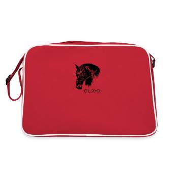 Elmo-Dressage - Retro Tasche - Rot/Weiß - Hinten