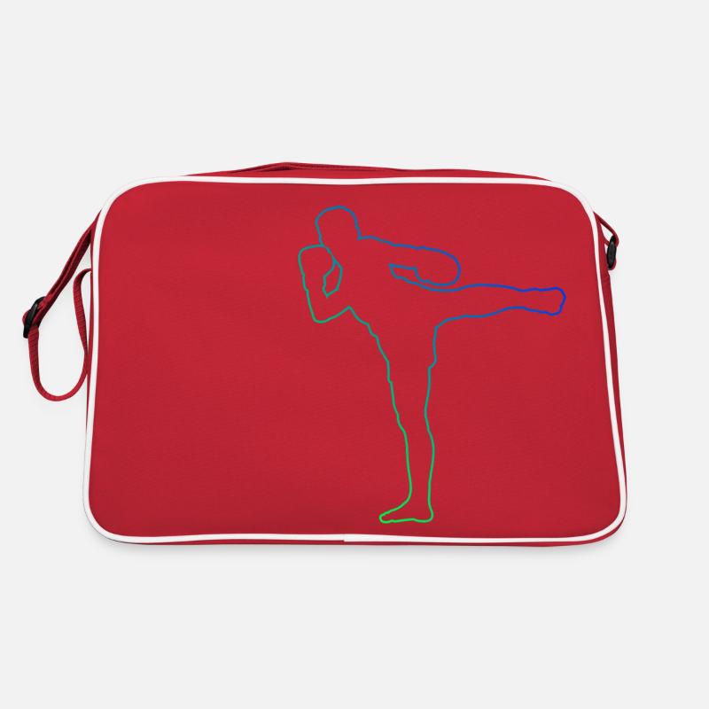 Boxe Thaï Boxeur Thaï Muay Thai Boxe Thaï Sac Retro