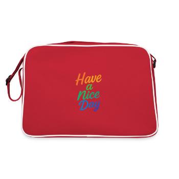 Have a nice Day - Retro Bag - red/white - Back