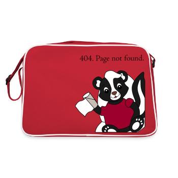 Skunk Pixie 404 Page not found - Retro Bag - red/white - Back