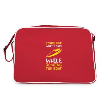 Désolé pour ce que j’ai dit en amarrant le bateau - Sac Retro - rouge/blanc - Dos