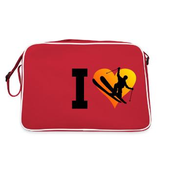 Ski Freestyle Femmes Slopestyle Freestyle Ski - Sac Retro - rouge/blanc - Dos