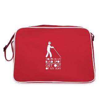 Blinder Blind Sehbehindert Witzig Geschenk - Retro Tasche - Rot/Weiß - Hinten