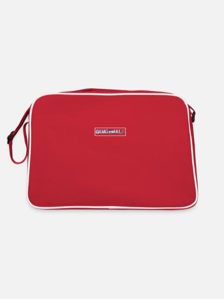 Guatemala Guatemalan Flagge DNA I Geschenk - Retro Tasche - Rot/Weiß - Hinten