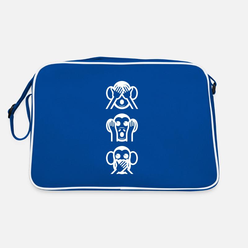 Three Wise Monkeys Vertical Retro Bag