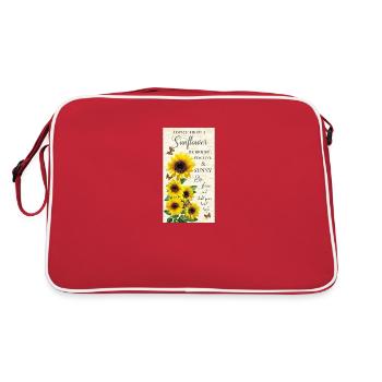 Timeless Treasures Advice From A Sunflower - Retro Bag - red/white - Back