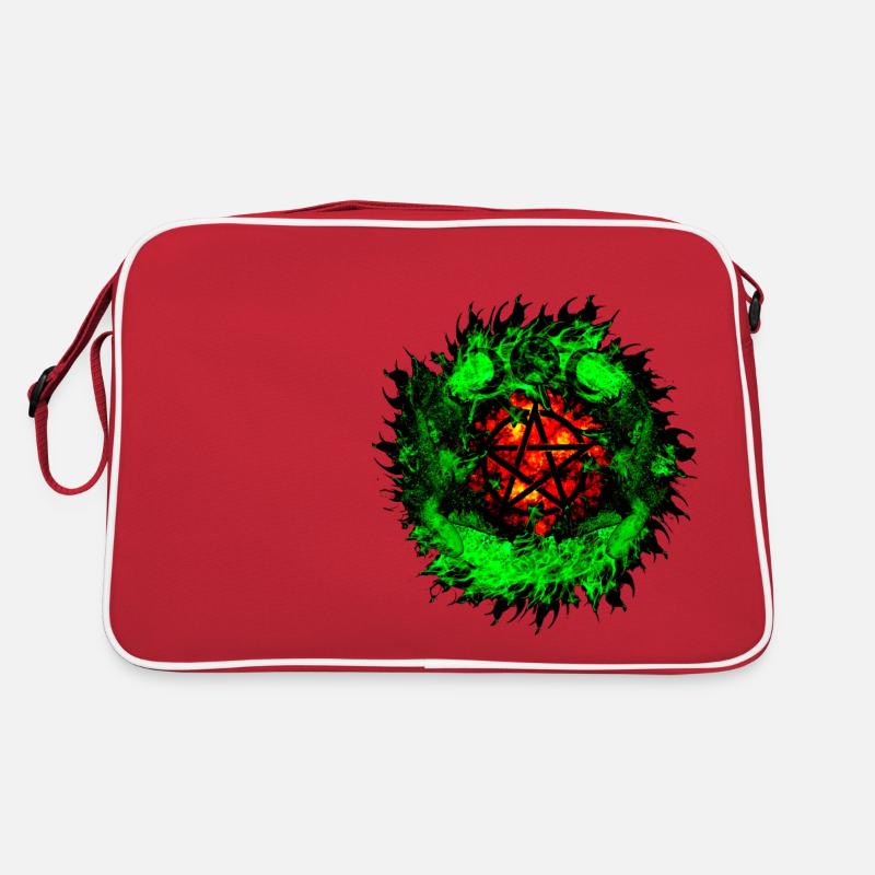 wicca - Retro Tasche - Rot/Weiß