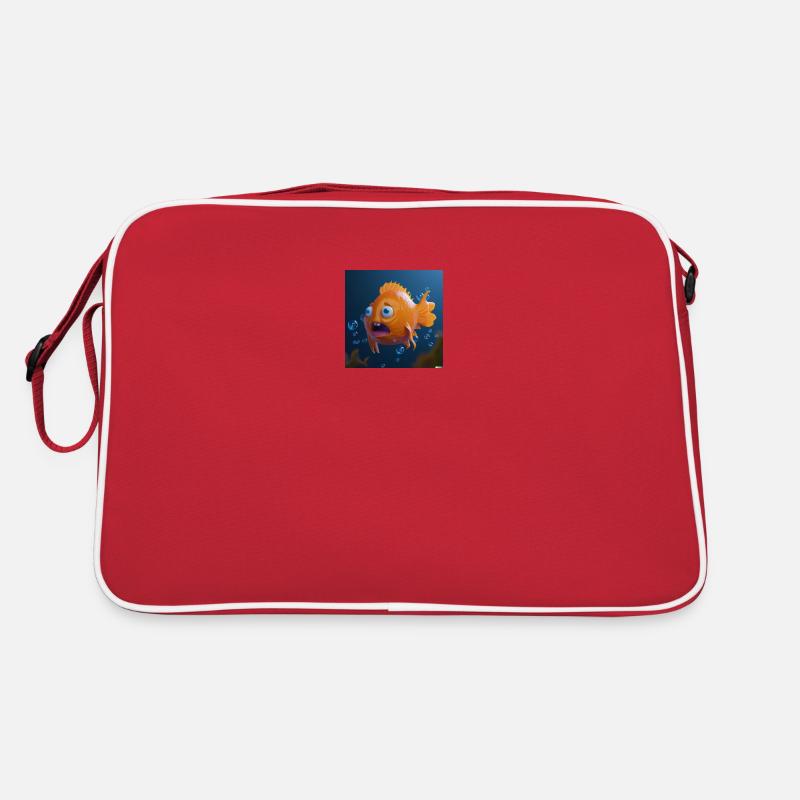 Ugly Fish - Retro Tasche - Rot/Weiß