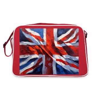 British Flag - Impressionist painting - Retro Bag - red/white - Back