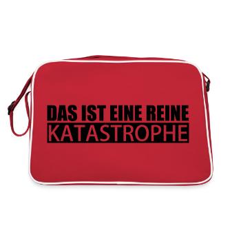 Das ist eine reine Katastrophe - Retro Tasche - Rot/Weiß - Hinten